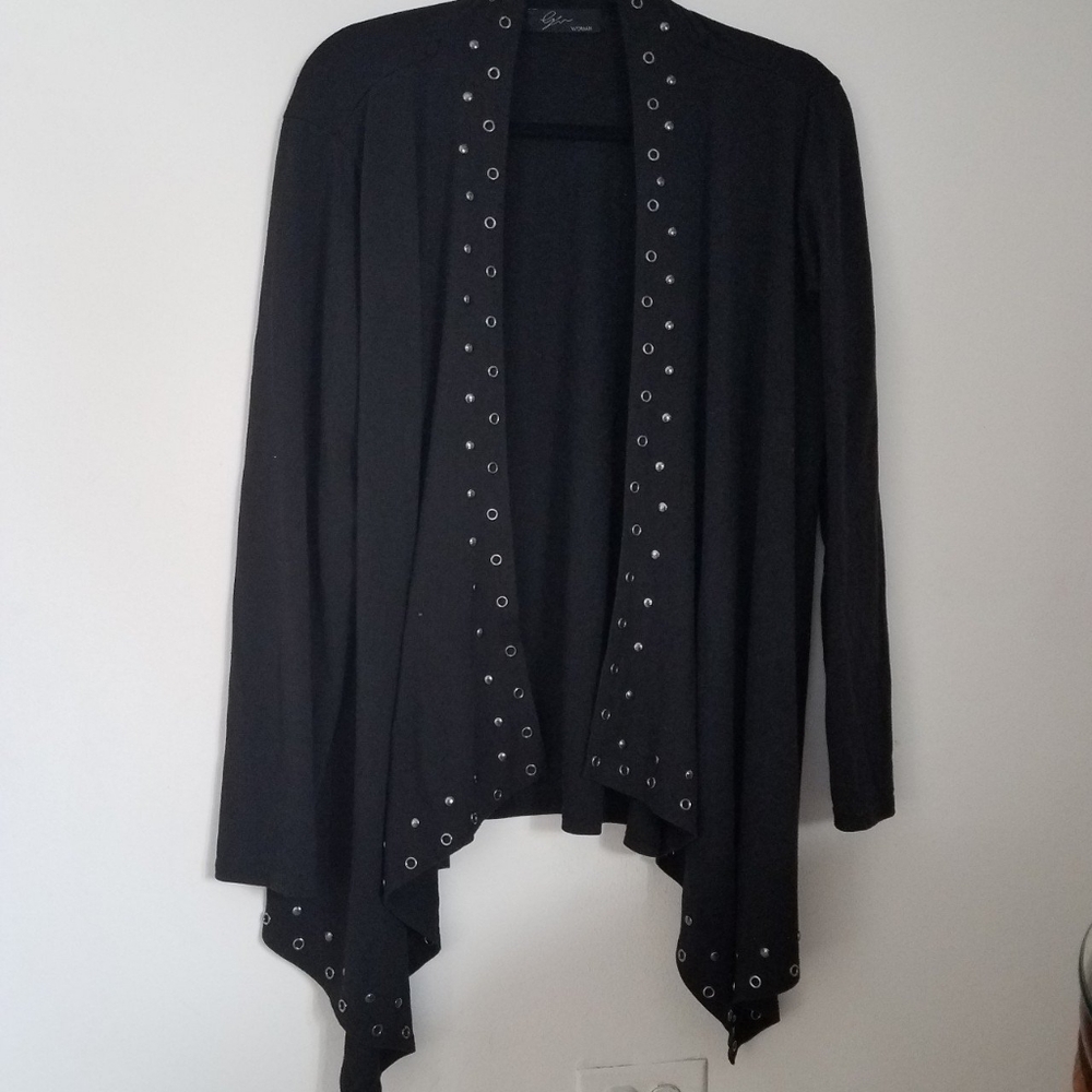 Black Studded Cardigan